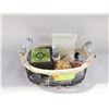 Image 1 : DECORATIVE GIFT BASKET W/BATH PRODUCTS NEW