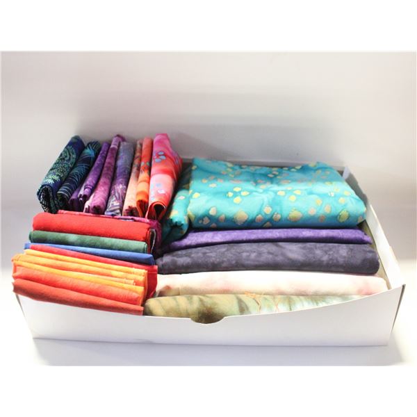 TIE DYE FABRIC- BOX LOT ASSORTED