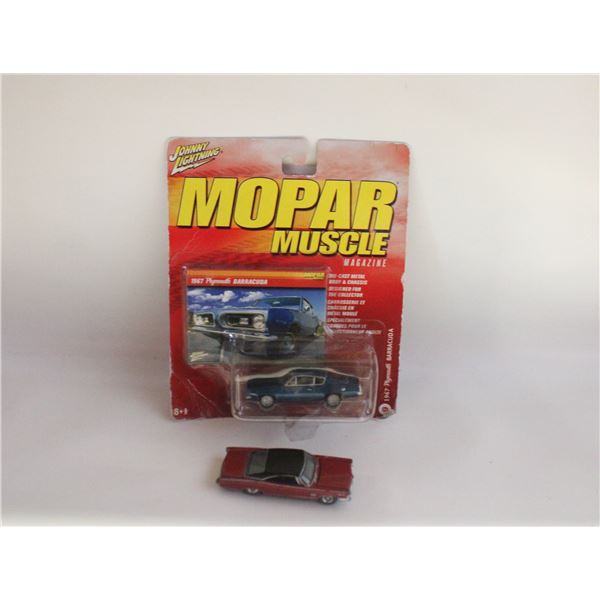 2 JOHNNY LIGHTNING MUSCLE CARS, DIECAST,