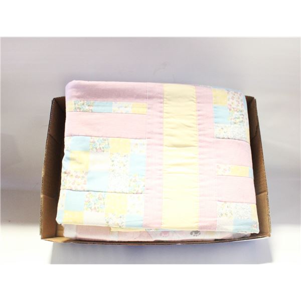 2 HAND-CRAFTED CHILD QUILTS, ASSORTED SIZES