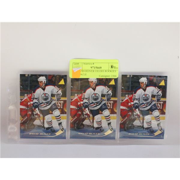 3 DAVID OLIVER OILERS ROOKIES PINNACLE