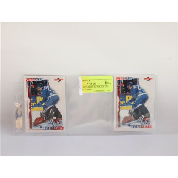 2 PETER FORSBERG ROOKIES 1995 PINNACLE SCORE