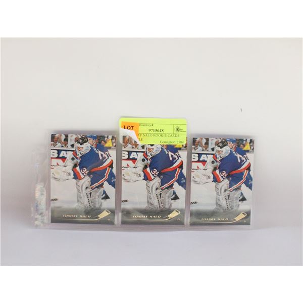 3 TOMMY SALO ROOKIE CARDS PINNACLE