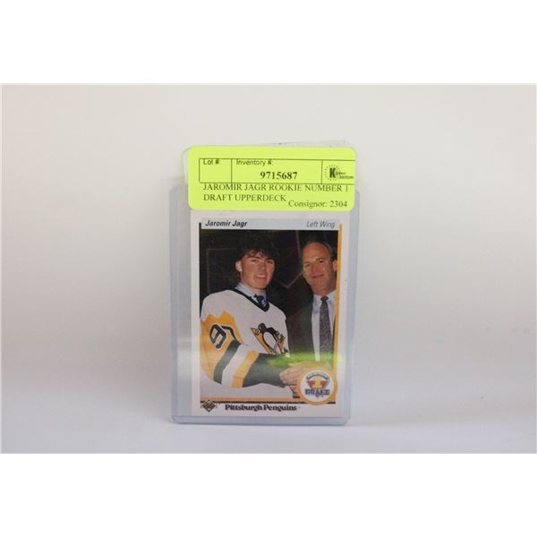 JAROMIR JAGR ROOKIE NUMBER 1 DRAFT UPPERDECK