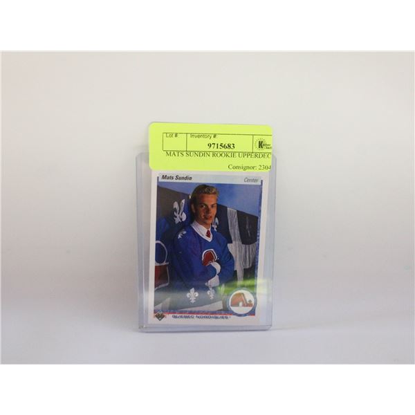 MATS SUNDIN ROOKIE UPPERDECK