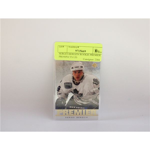 SERGEI BEREZIN ROOKIE PREMIER PROSPECTS UD