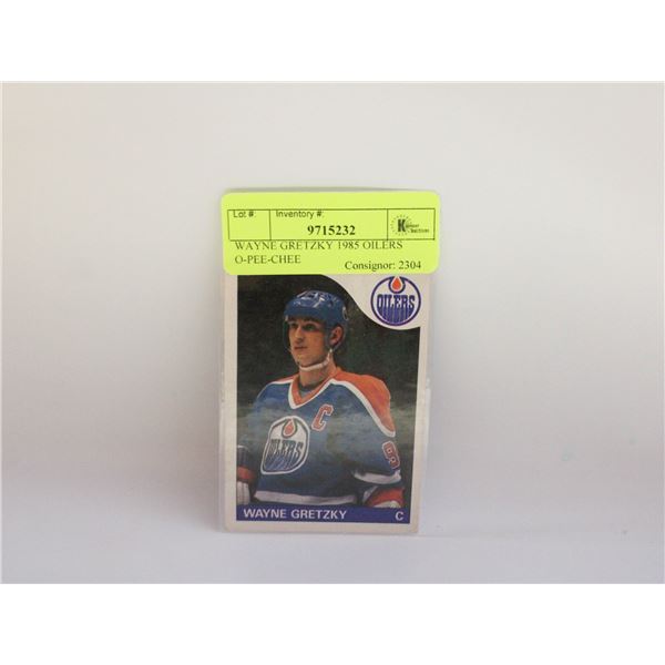 WAYNE GRETZKY 1985 OILERS O-PEE-CHEE