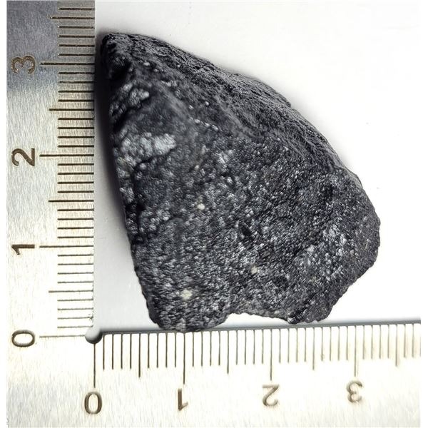 14)  NATURAL 25.7 GRAM BLACK CALCITE