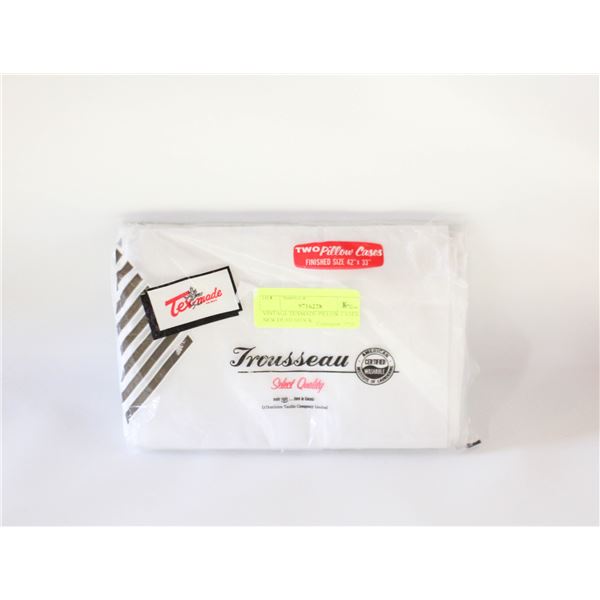 VINTAGE TEXMADE PILLOW CASES- NEW DEAD STOCK