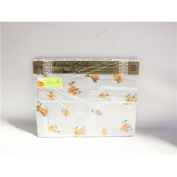 VINTAGE CANNON PILLOW CASES- NEW DEAD STOCK