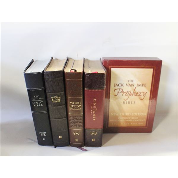 STUDY BIBLES- BOX LOT ASSORTED