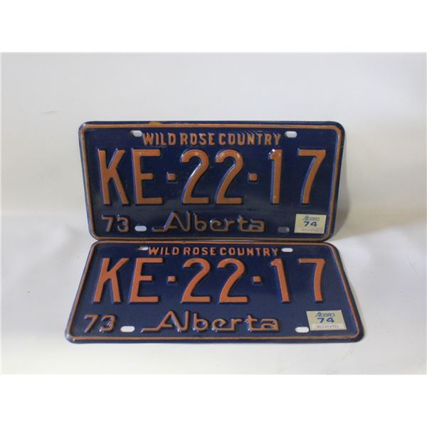 1973 ALBERTA WILD ROSE COUNTRY MATCHING LICENSE