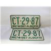 Image 1 : 1967 ALBERTA MATCHING LICENSE PLATES-ESTATE