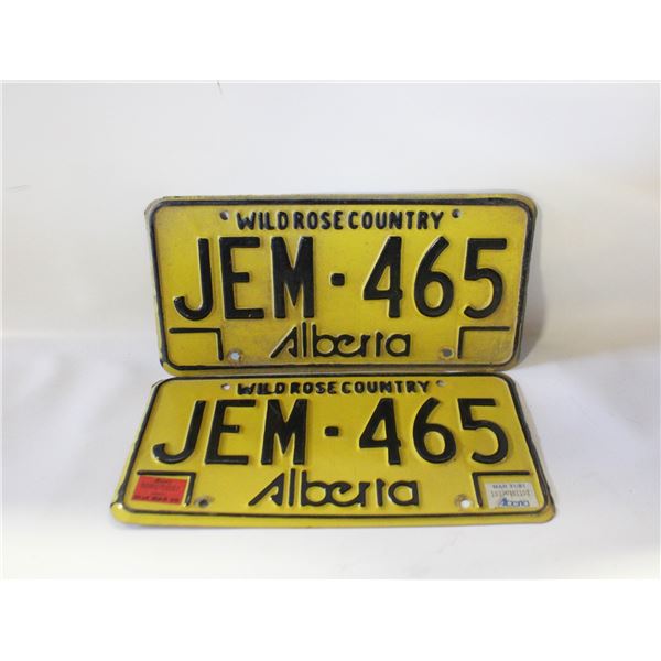 1980 ALBERTA WILD ROSE COUNTRY MATCHING LICENSE
