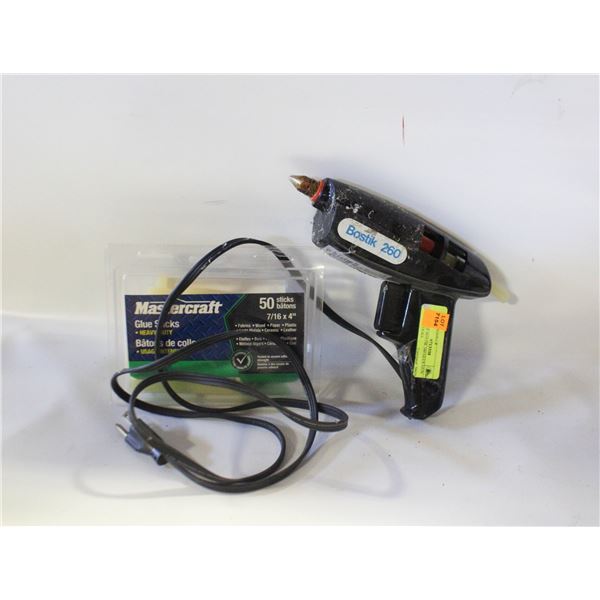 VINTAGE BOSTIK 260 GLUE GUN WITH STICKS