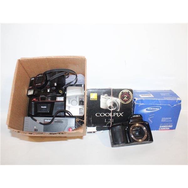 BOX LOT MISC CAMERAS