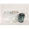 Image 1 : GLASS JAR CANISTERS W/HINGED LIDS ASSORTED