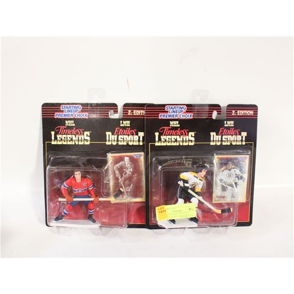 ESTATE VINTAGE 2 SEALED HOCKEY FIGURES TOGETHER