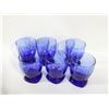 Image 1 : 6 BLUE GLASS LOWBALL GLASSES