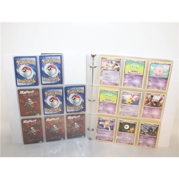 BINDER OF POKEMON + HARLEY QUINN CARDS