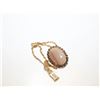 Image 1 : ESTATE AGATE VINTAGE BROACH AND GOLD TONE