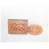 Image 1 : INDEGENOUS BIRCH BARK COSMETIC CASED MIRROR &