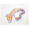 Image 1 : CUSTOM MADE 3D PRINTED DRAGON PURP/BLUE/GOLD L-14"