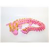 Image 1 : CUSTOM MADE 3D PRINTED DRAGON PINK/GOLD L-14"