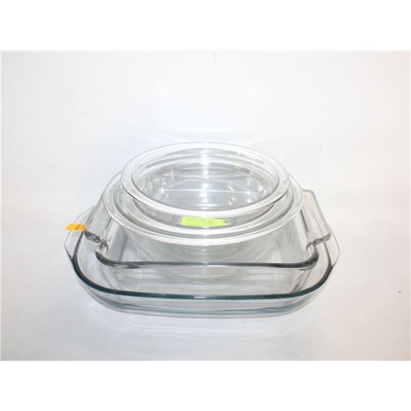 5PCS GLASS PYREX/ANCHOR CHOCKING MIXING