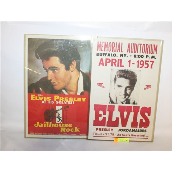 2 VINTAGE ELVIS CONCERT POSTERS