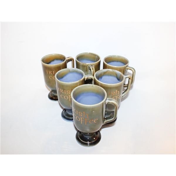 6 WADE IRISH POTTERY COFFEE MUGS