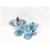 Image 1 : CARNIVAL GLASS LIDDED CANDY DISH,