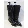Image 1 : BALLY WOMENS CALF LEATHER HEELED BOOT- SIZE 7