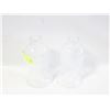 Image 1 : 2 CRACKLED GLASS SHADES FOR