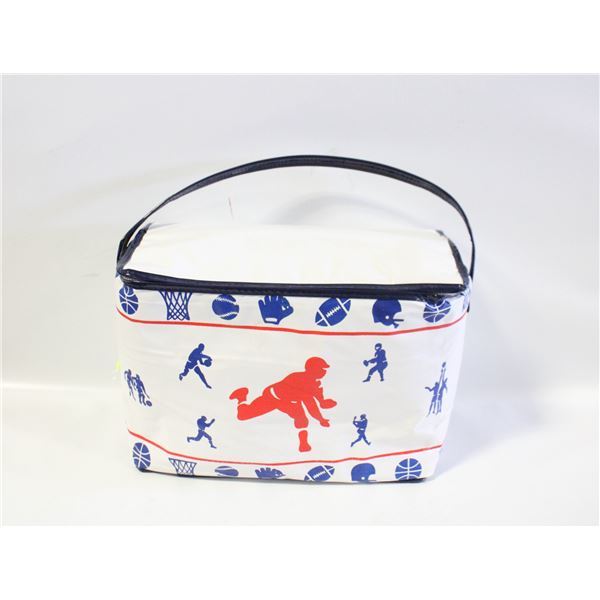 VINTAGE 1970'S BASEBALL THEMED COOLER BAG