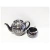 Image 1 : BLACK CERAMIC TEAPOT AND CREAMER