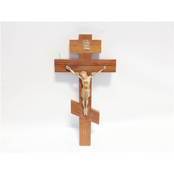 VINTAGE CHRIST ON THE CROSS HANGING 12"