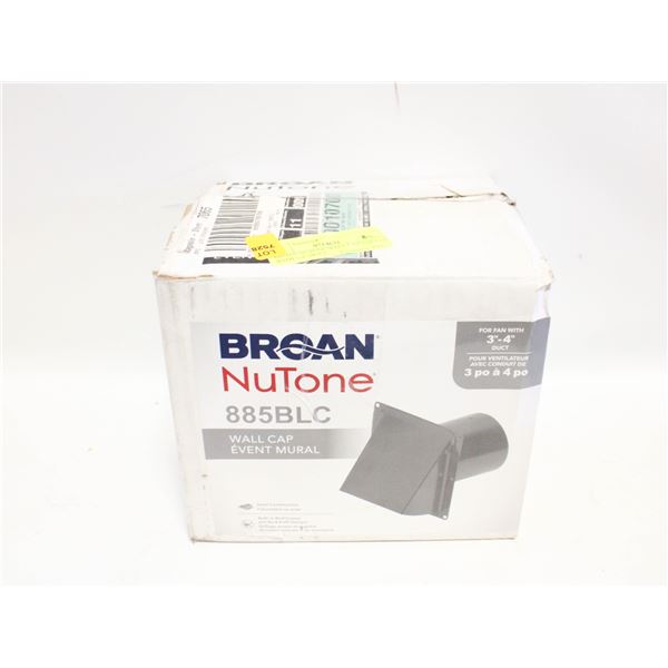 BROAN NUTONE WALL CAP FOR FAN WITH 3-4" DUCT