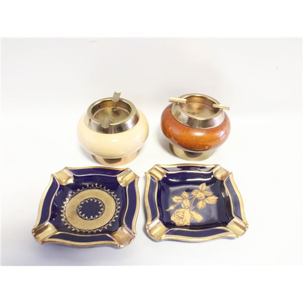 VINTAGE 4 ASHTRAYS