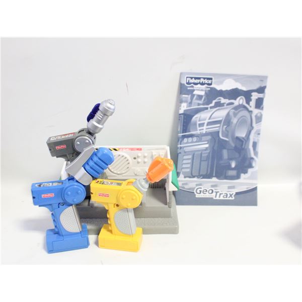 FISHER PRICE GEO TRAX CONTROLLERS AND BASE
