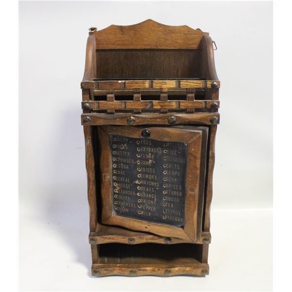 ESTATE ANTIQUE/VINTAGE GROCERY LIST PEG