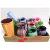 Image 1 : FLAT OF GLASS VASES WITH ASSORTED DESIGNS