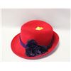 Image 1 : 100% WOOL LADIES HAT, ITALY, RED WITH
