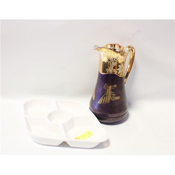 FANCY TEA CARAFE WITH APPY PLATTER