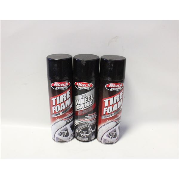 3PK TIRE/WHEEL FOAM SPRAY