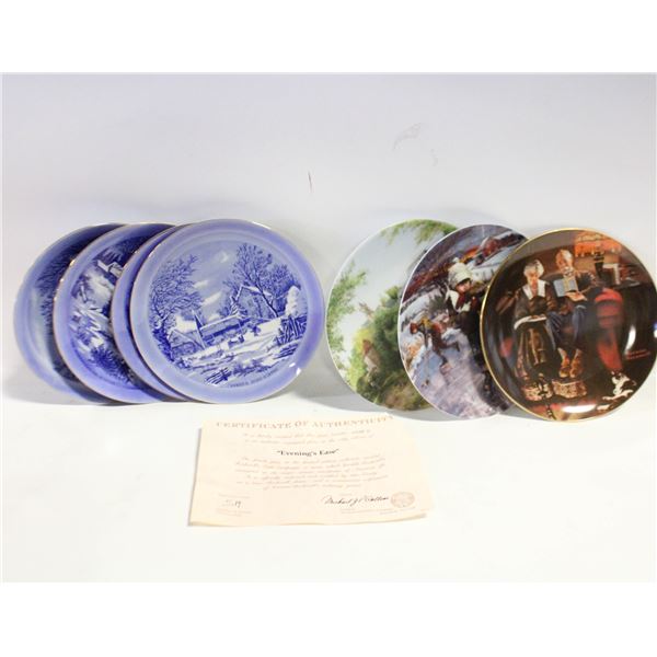 NORMAN ROCKWELL COLLECTORS PLATES ASSORTED