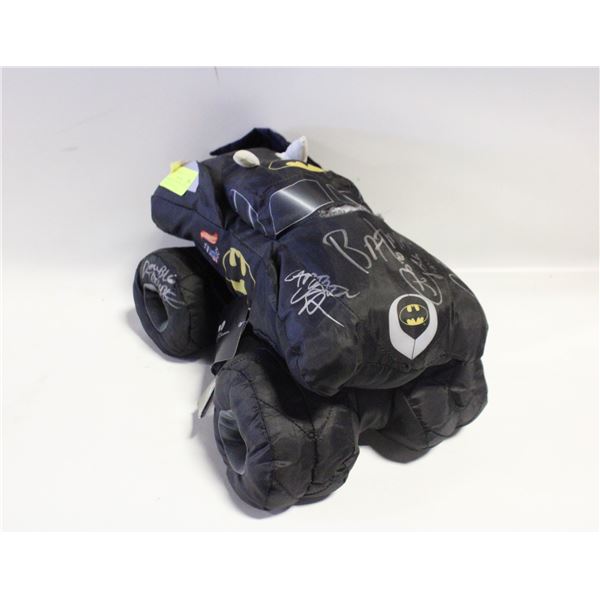 BATMAN MONSTER TRUCK PLUSH SIGNED BY 7 DIFFERENT