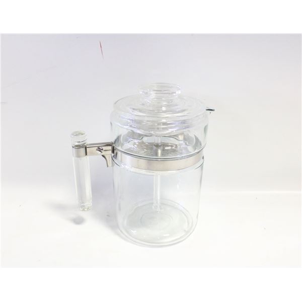 VINTAGE RARE PYREX GLASS COFFEE PERCOLATOR