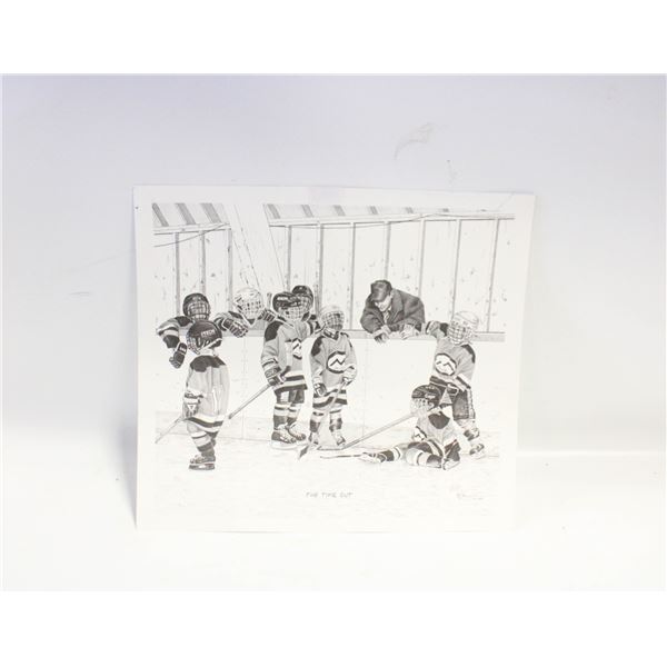 BERNIE BROWN ART PRINT "THE TIME OUT",