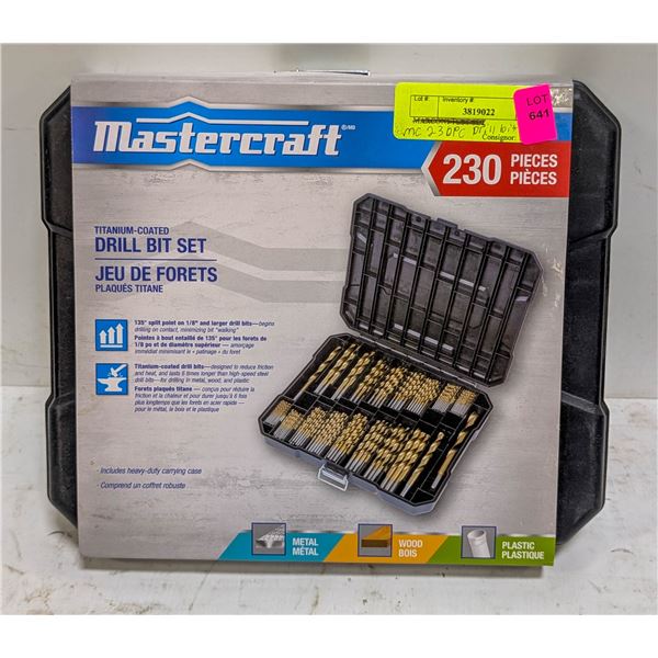 MASTERCRAFT 230PC DRILLBIT SET